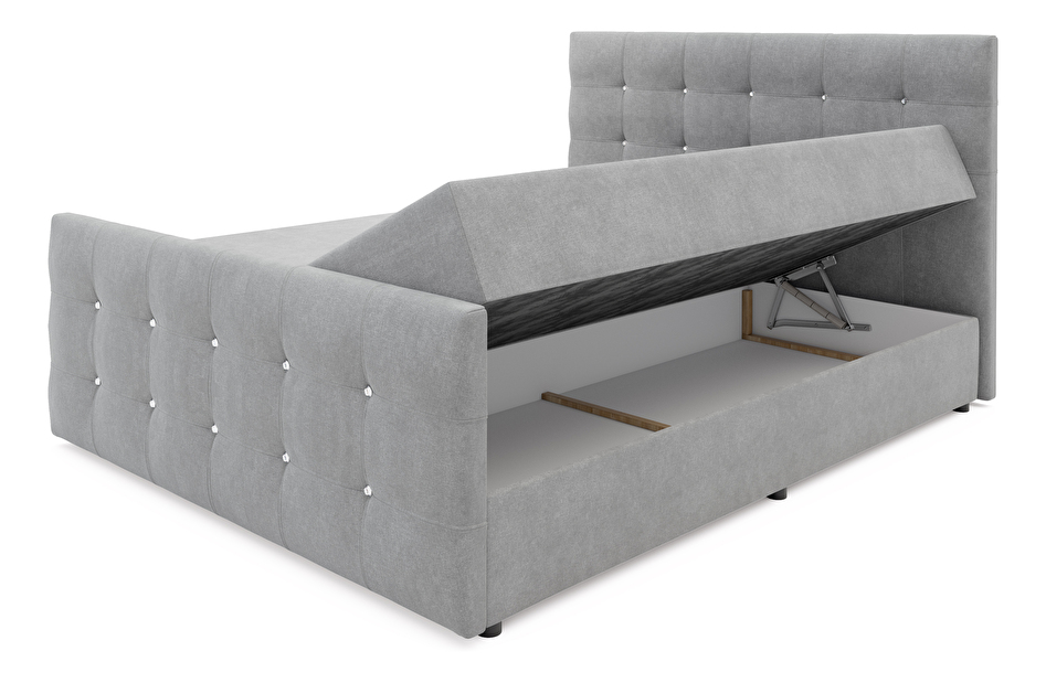 Manželská postel 160 cm Futura Kloe Eko (s matrací a roštem) (šedá)