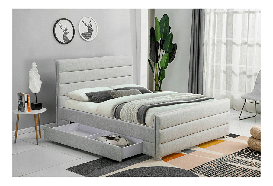 Manželská postel 180 cm Elemera (s roštem)