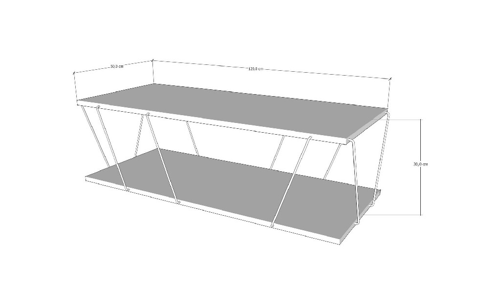 Konferenční stolek Liana (antracit + černá)