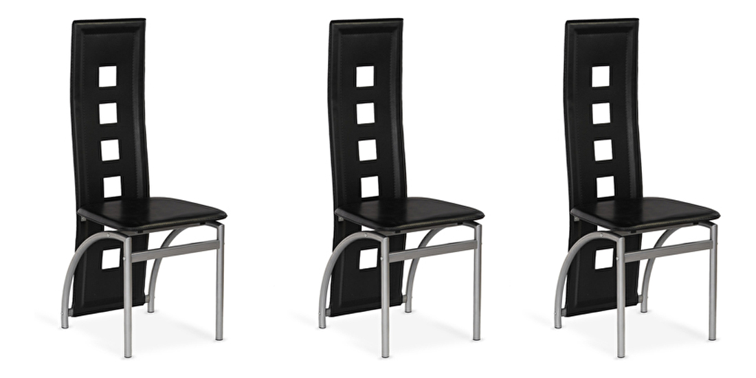 Set 3 ks. jídelních židlí K4 M černá *výprodej