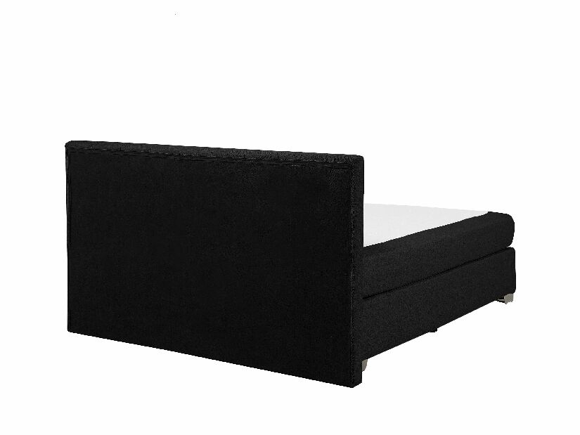 Manželská postel Boxspring 140 cm ADIR (s matracemi) (černá)