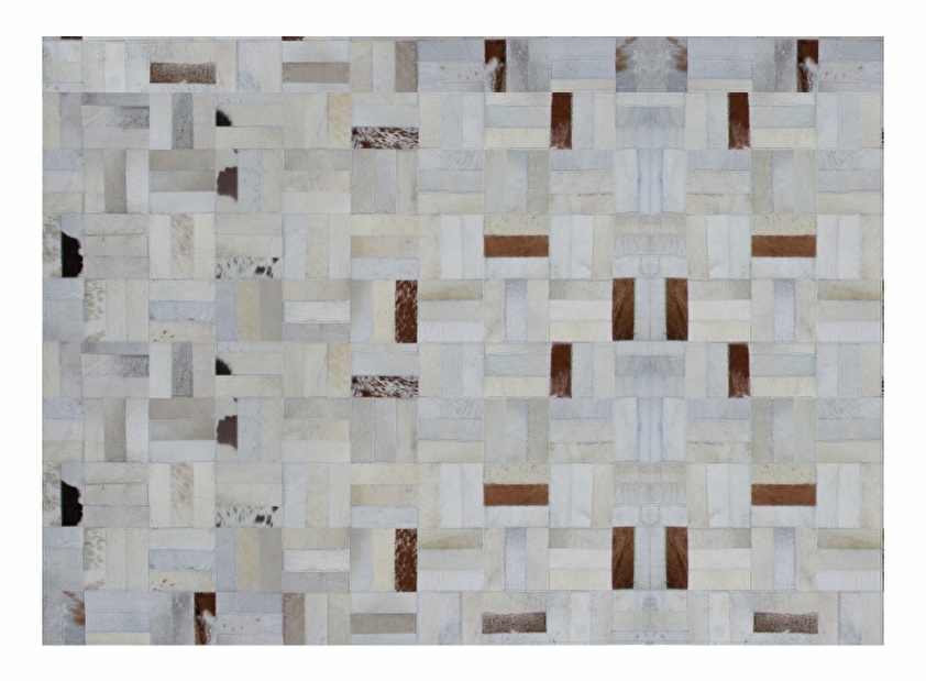 Kožený koberec TYP 01 (hovězí kůže + vzor patchwork) (140 x 200)*výprodej