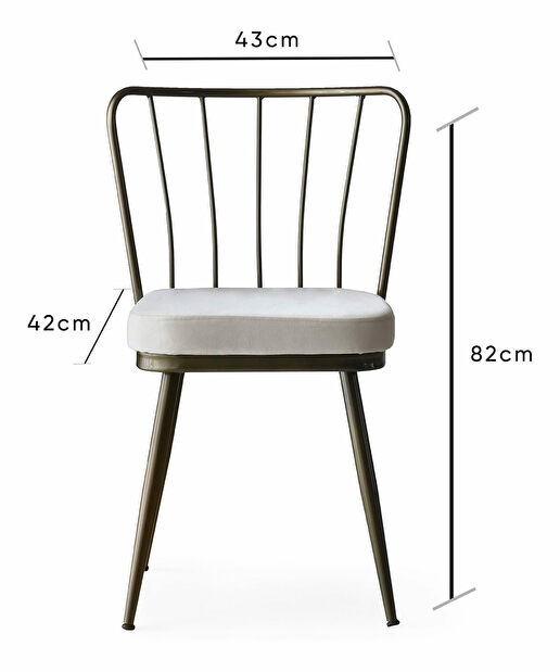 Set 2 židlí Ypsilon (Béžová)