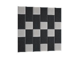 Set 24 čalouněných panelů Quadra 180x180 cm (světlešedá + tmavěšedá)