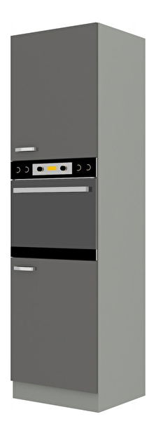 Potravinová kuchyňská skříňka na troubu Gonir 60 DP 210 2F (šedá + šedá)