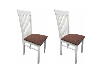 Set 2ks jídelních židlí Astre bílá + hnědá *výprodej
