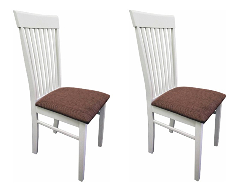Set 2ks jídelních židlí Astre bílá + hnědá *výprodej