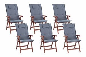 Set 6 ks. zahradních židlí TRATORIA (modrá)