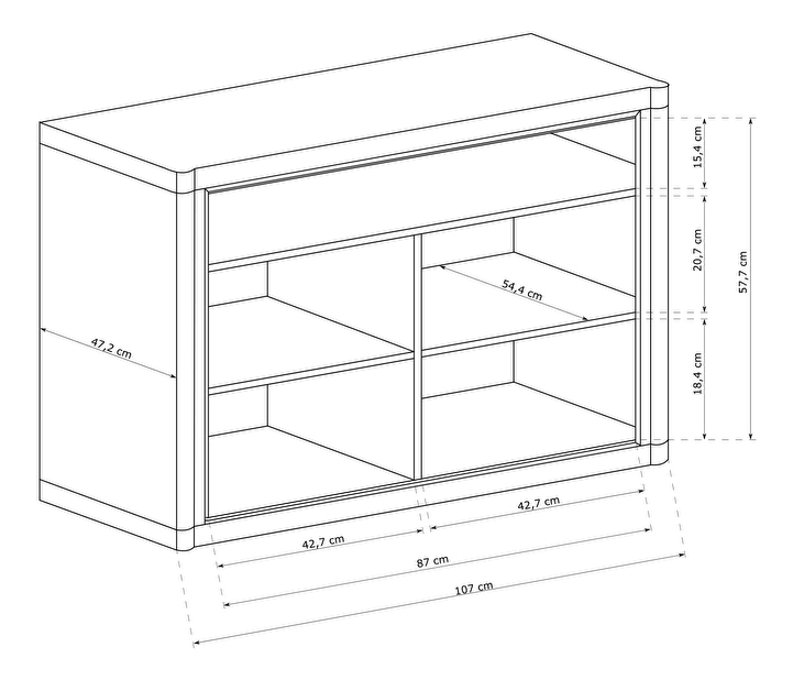 TV stolek/skříňka Douglas 11 (dub sonoma)