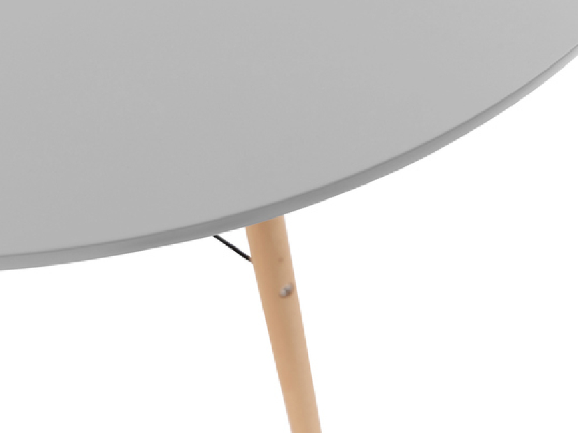 Kulatý stůl + 4 x židle Larry (bílá + buk) *výprodej