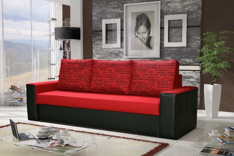 Pohovka Lavenda (červená + černá) *výprodej