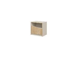 Noční stolek Avain (světlobéžová + dub olejovaný) (L)
