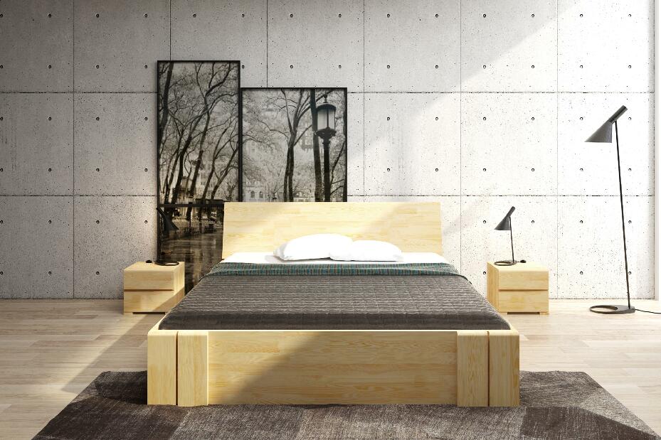 Manželská postel 140 cm Naturlig Galember Maxi DR (borovice) (s roštem a úl. prostorem)