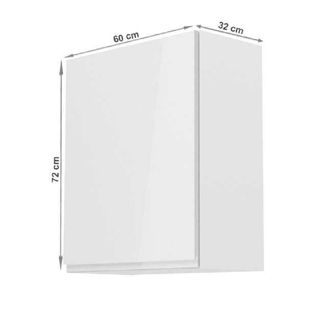 Horní kuchyňská skříňka G601F Aurellia (bílá + lesk bílý) (L)