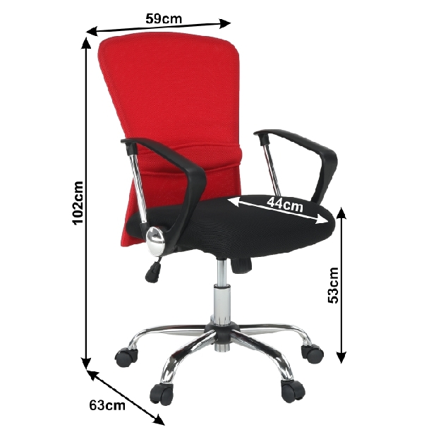 Kancelářská židle Wara červená