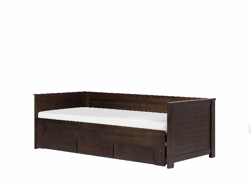 Rozkládací postel 91 cm CAJUN (s roštem) (hnědá) *výprodej