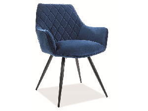 Jídelní židle Liana (námořnická modrá + černá)