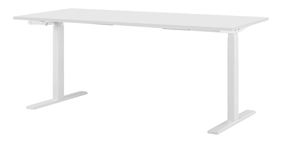 Psací stůl DEsIRA II (180x80 cm) (bílá) (manuálně nastavitelný)