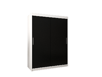 Šatní skříň 150 cm Toki (Bílá matná + Černá matná)