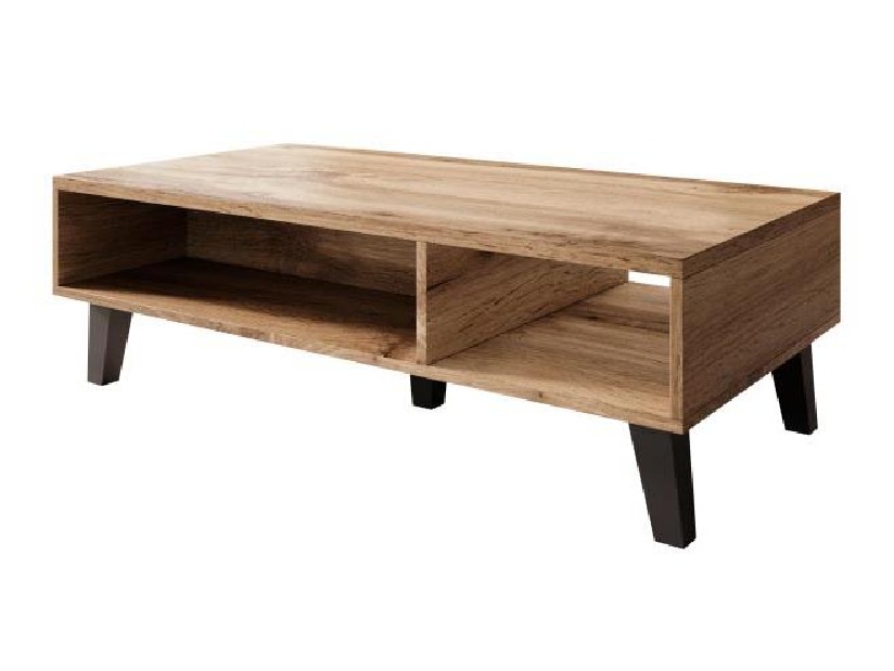 Konferenční stolek Nell (přirodně dřevo + černá)