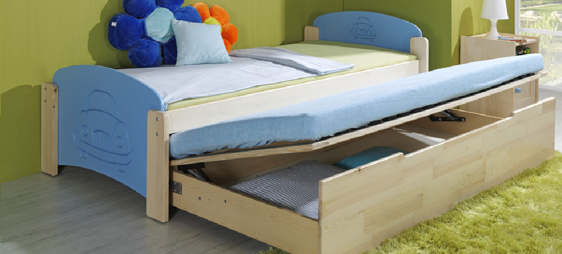 Rozkládací postel 90 cm Jeno (s rošty a úl. prostorem)