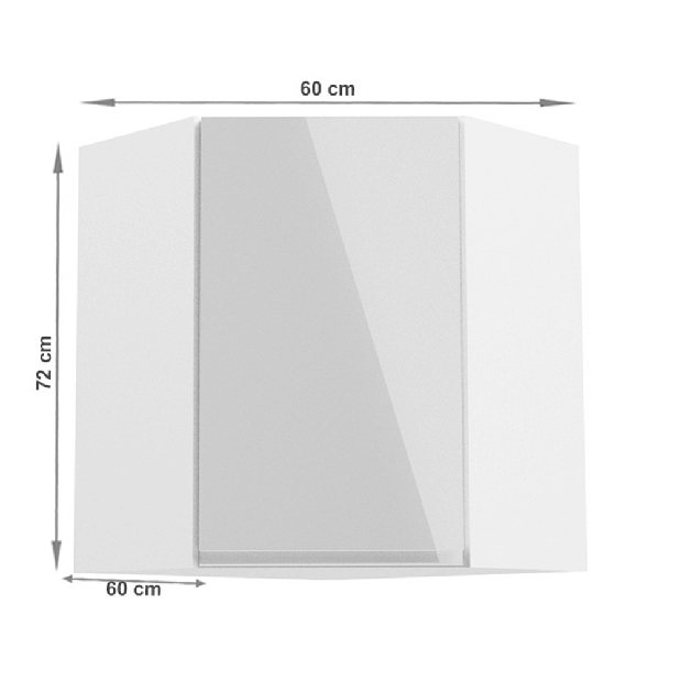 Horní kuchyňská skříňka G60N Aurellia (bílá + lesk bílý)