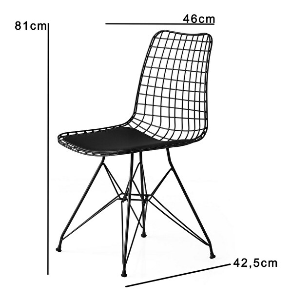 Set 2 židlí Trnava (Černá)