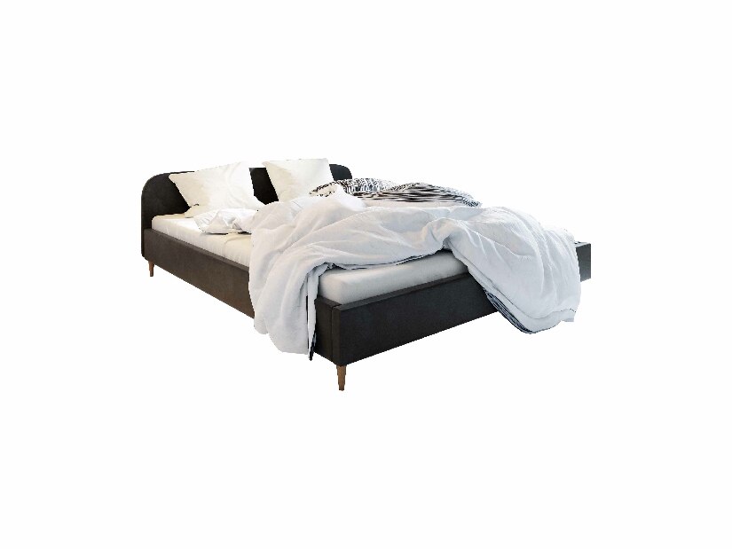 Manželská postel 120 cm Lon (černá) (bez roštu a úložného prostoru)