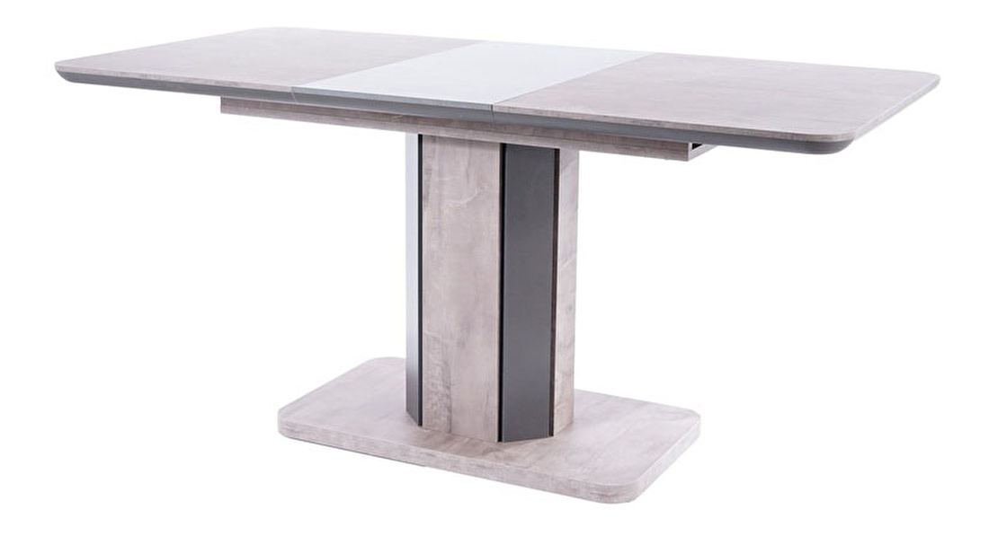 Rozkládací jídelní stůl 120-160 cm Houston (dub wotan + grafit) (pro 4 až 6 osob)