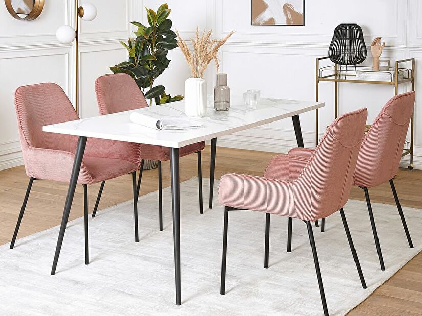 Set 2 ks. jídelních židlí LARNO (růžová)