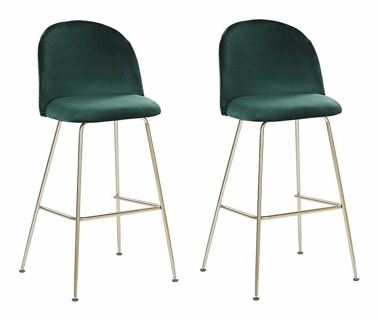 Set 2 ks. barových židlí ARCAL (zelená)