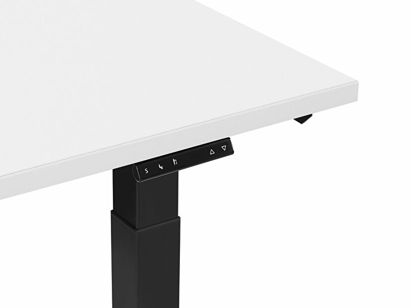 Psací stůl DEsIRA II (160x72 cm) (bílá + černá) (el. nastavitelný)