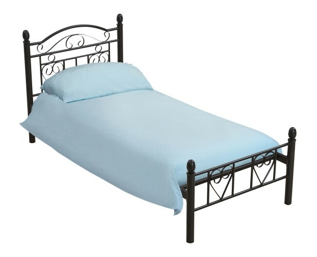 Jednolůžková postel 90 cm Brita (s roštem) (černá)