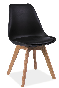 Jídelní židle Aste (černá + dub)