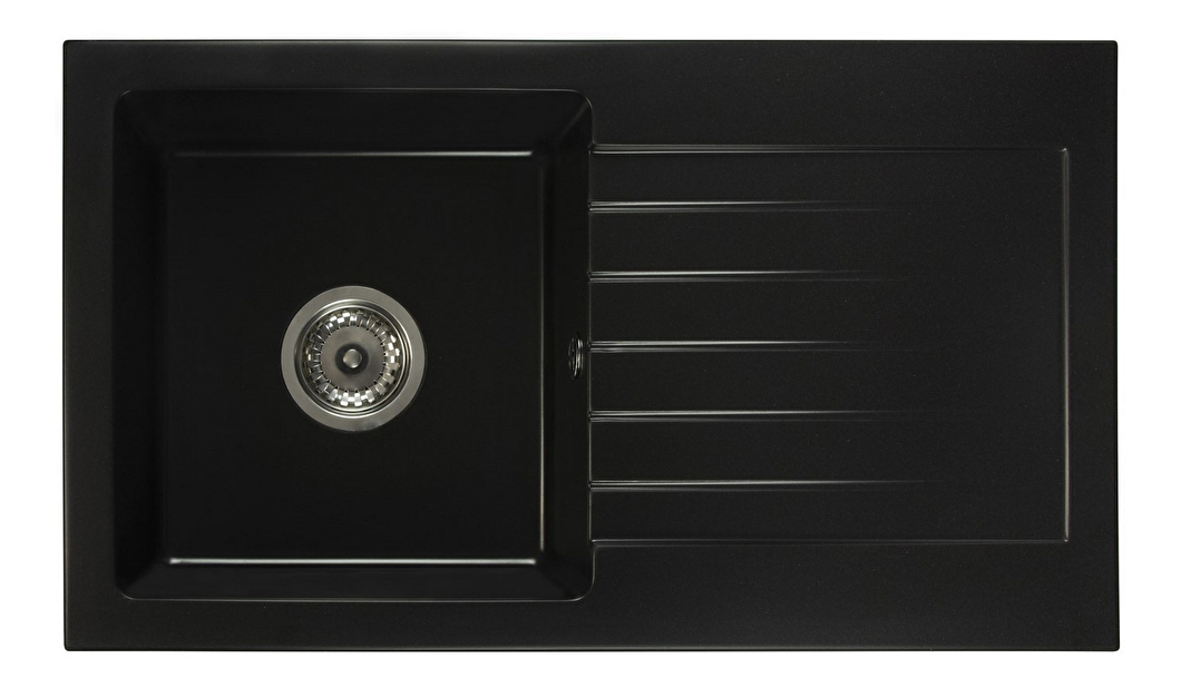Kuchyňský dřez Lemmion (černá) (s 1 otvorem pro baterii) (P)