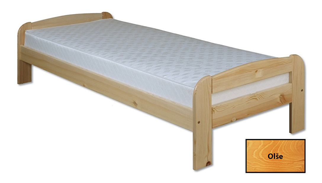 Jednolůžková postel 90 cm LK 122 (masiv) (olše) *výprodej