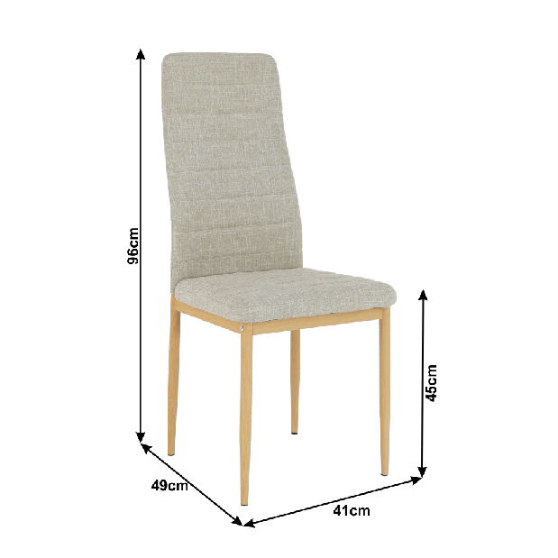 Jídelní židle Toe nova (béžová + buk)