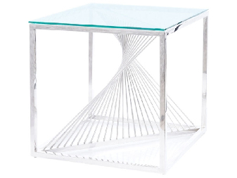 Konferenční stolek Freddie (sklo + chromová)