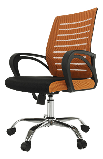 Kancelářská židle Lisabolla (oranžová + černá)