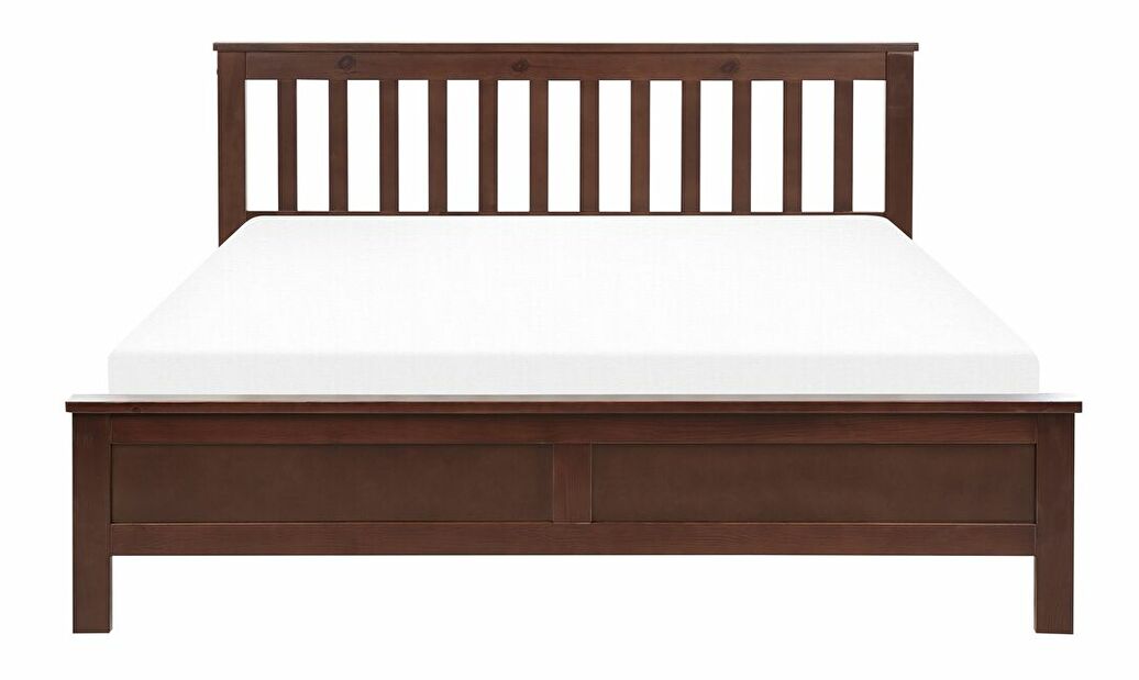 Manželská postel 160 cm Maye (tmavé dřevo)