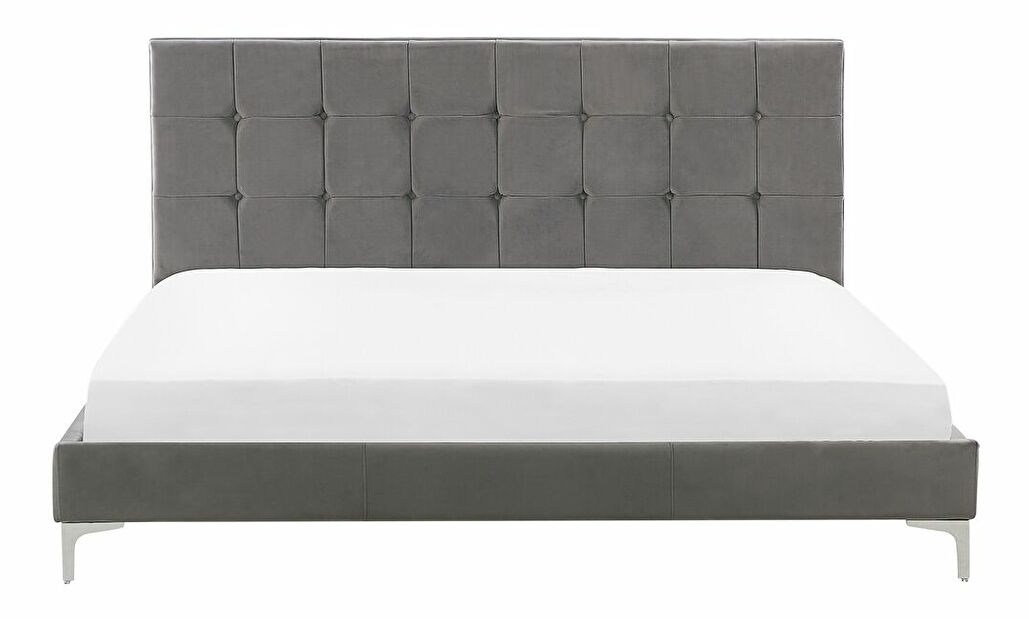 Manželská postel 180 cm Amar (šedá) (s roštem)
