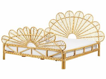 Manželská postel 180 cm Floyd (světlé dřevo) (s roštem)