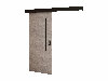 Posuvné dveře - 90 cm - Bethany V (beton + černá matná)