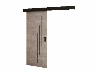 Posuvné dveře 90 cm Bethany V (beton + černá matná)