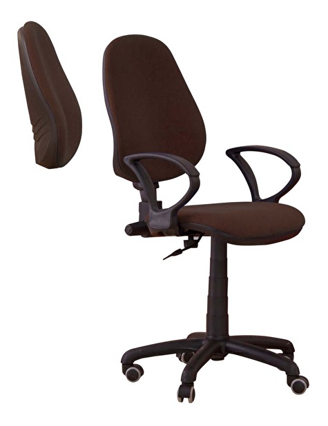 Kancelářská židle Polo 50 hnědá (s područkami)