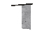 Posuvné dveře 90 cm Sharlene X (beton + černá matná + stříbrná)