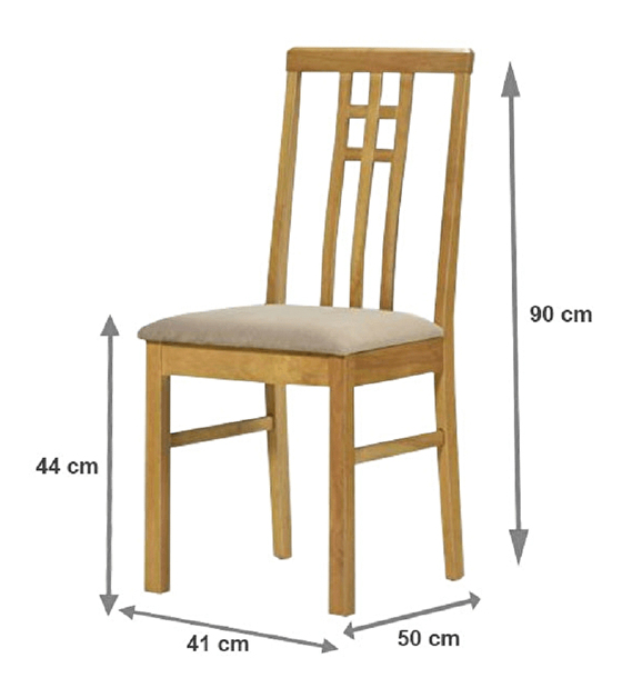 Jídelní židle Sarven (dub sonoma + krémová)