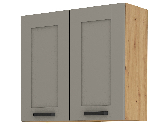 Horní kuchyňská skříňka Lucid 80 G 72 2F (dub artisan + claygrey)