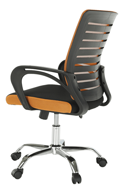 Kancelářská židle Linima (oranžová + černá)
