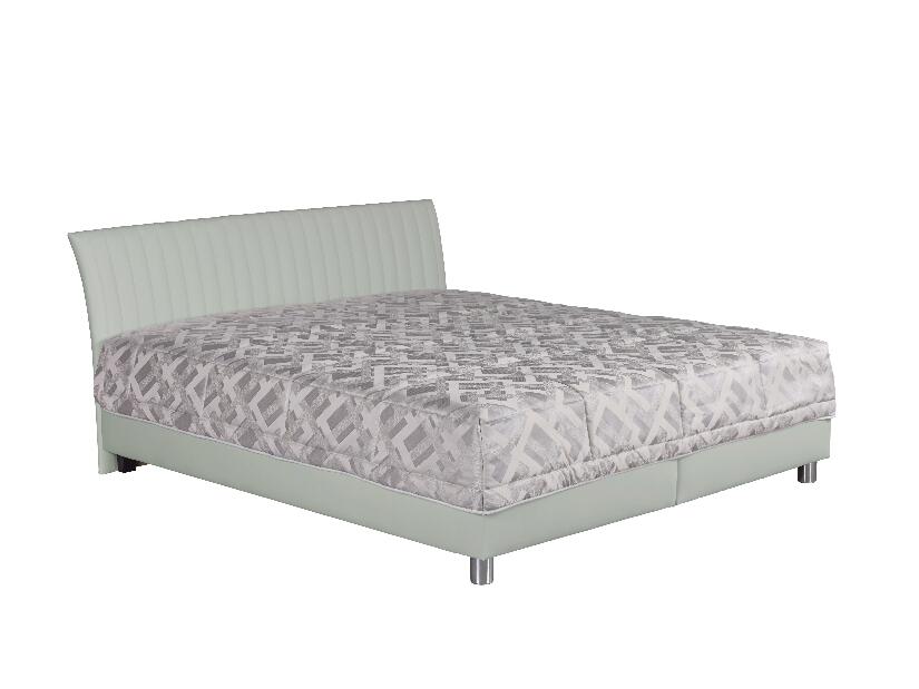 Manželská postel 160 cm Blanár Vinco (béžová + vzor Gary 8) (s roštem a matrací Nelly)